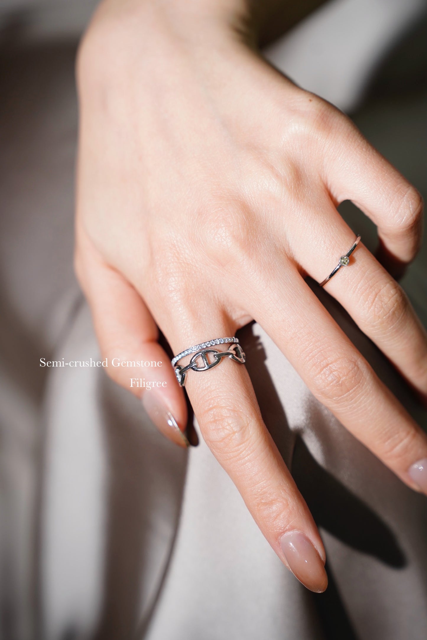 【925 Silver】 Silver Cobalt Ring